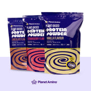 3x proteiinijauhe (suklaa, mansikka, vanilja)